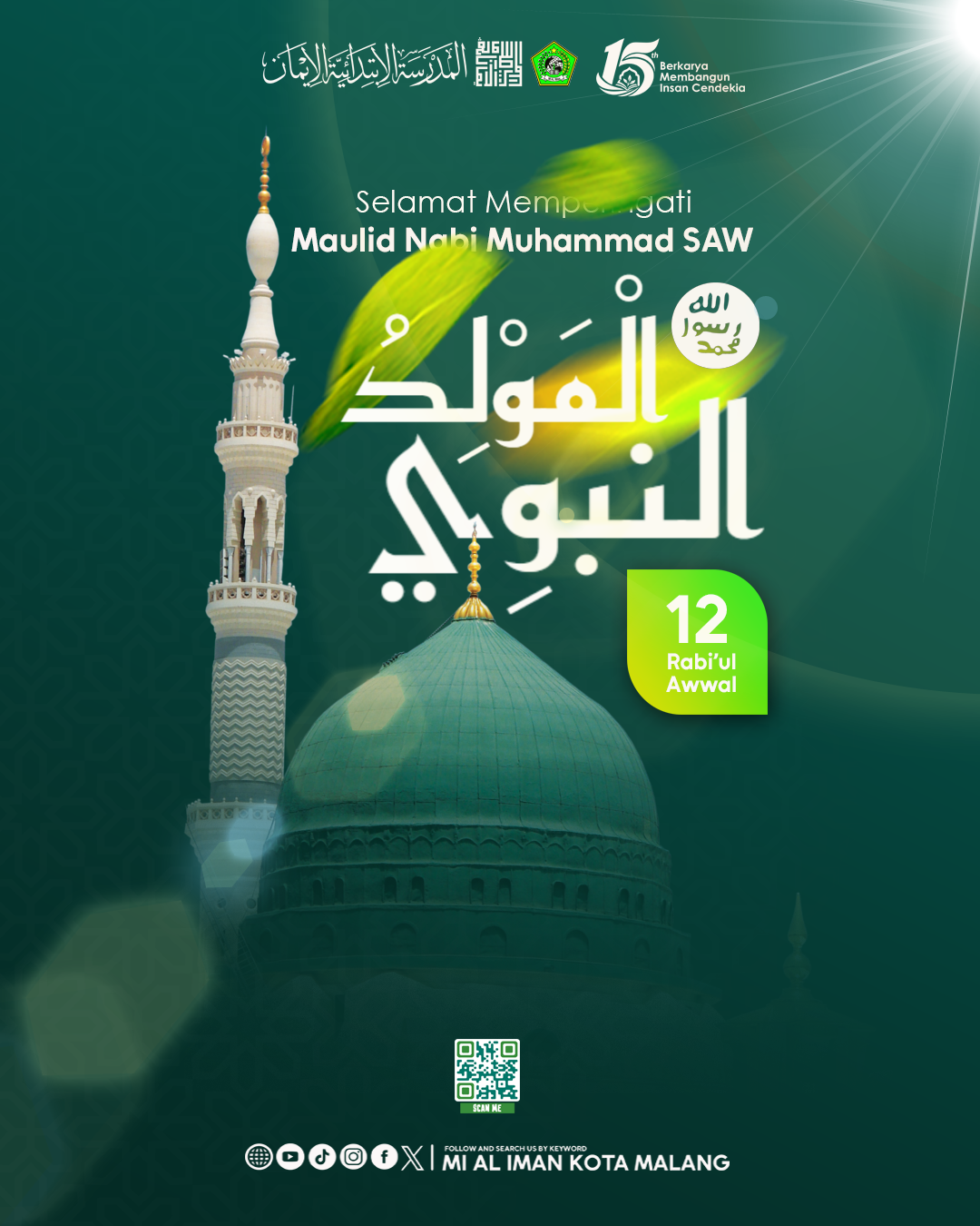 Poster Maulid Nabi MI AL IMAN